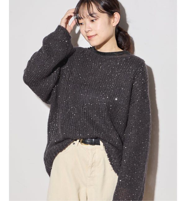 journal standard L'essage「《追加》モヘヤMIXスパンコールプルオーバー」|ニット・セーター|