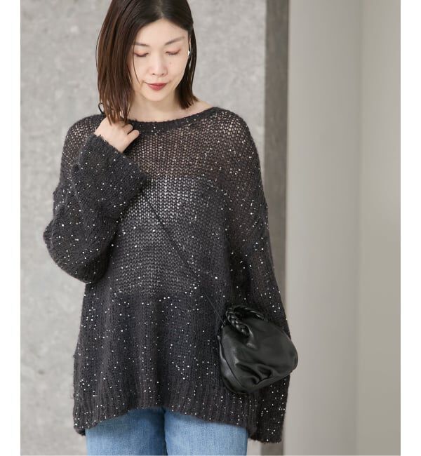 journal standard L'essage「《追加》モヘヤMIXスパンコールプルオーバー」|ニット・セーター|