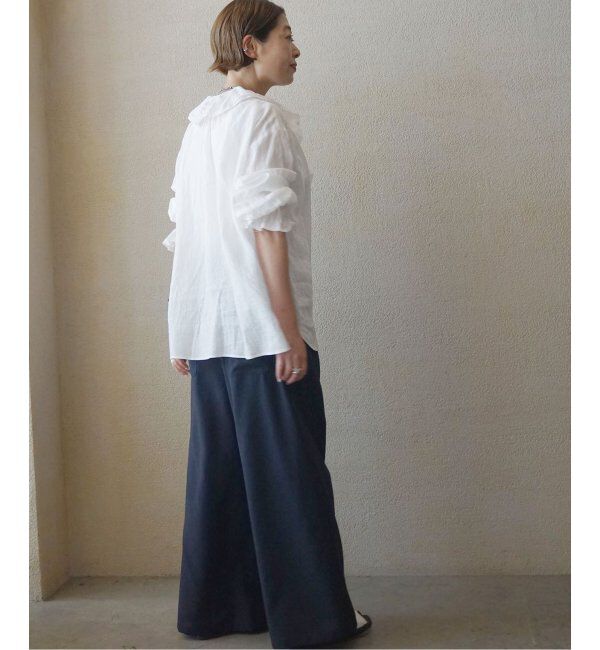 journal standard luxe「《追加2》フレンチリネン フリルパフブラウス」|シャツ・ブラウス|