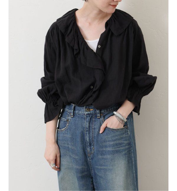 journal standard luxe「《追加2》フレンチリネン フリルパフブラウス」|シャツ・ブラウス|