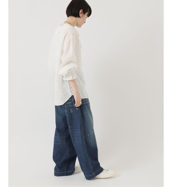 journal standard luxe「《追加2》フレンチリネン フリルパフブラウス」|シャツ・ブラウス|