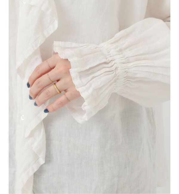 journal standard luxe「《追加2》フレンチリネン フリルパフブラウス」|シャツ・ブラウス|