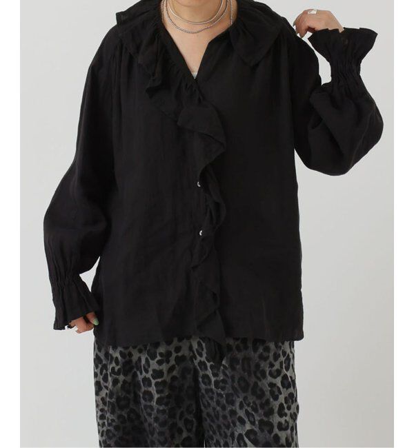 journal standard luxe「《追加2》フレンチリネン フリルパフブラウス」|シャツ・ブラウス|