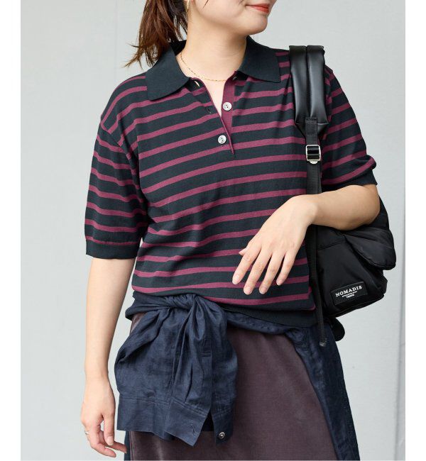 JOURNAL STANDARD「【&FUNCTION】 【接触冷感・UVカット】ポロシャツ」|ニット・セーター|ネイビー