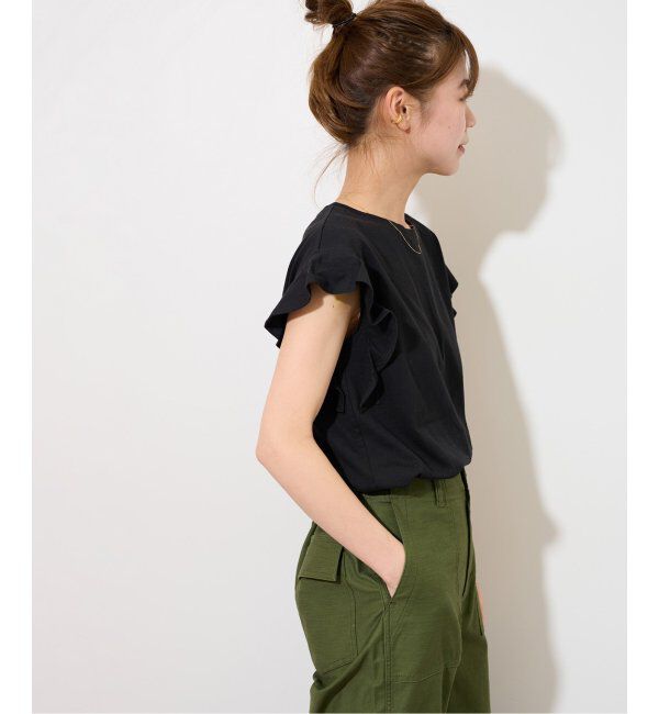 JOURNAL STANDARD relume「《WEB限定追加2》フリルスリーブTシャツ」|Tシャツ・カットソー|