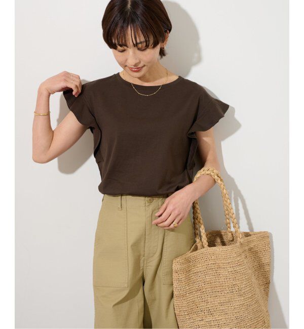 JOURNAL STANDARD relume「《WEB限定追加2》フリルスリーブTシャツ」|Tシャツ・カットソー|