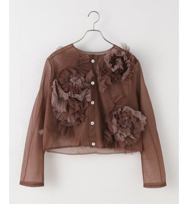 JOURNAL STANDARD「【VIVIANO / ヴィヴィアーノ】Flower Tulle Cardigan」|その他|ブラウン