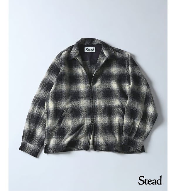 J.S.Homestead「Stead / T/C ネップ オンブレー ジップ アップ シャツ」|シャツ・ブラウス|ブラック A