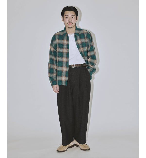 J.S.Homestead「Stead / T/C ネップ オンブレー ジップ アップ シャツ」|シャツ・ブラウス|