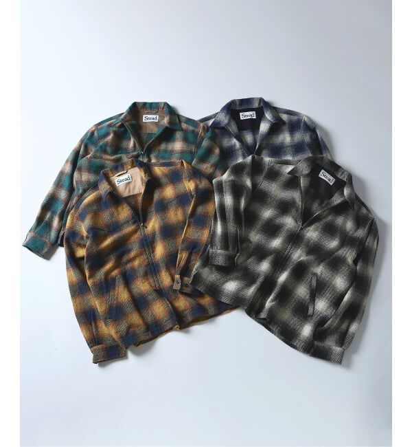 J.S.Homestead「Stead / T/C ネップ オンブレー ジップ アップ シャツ」|シャツ・ブラウス|