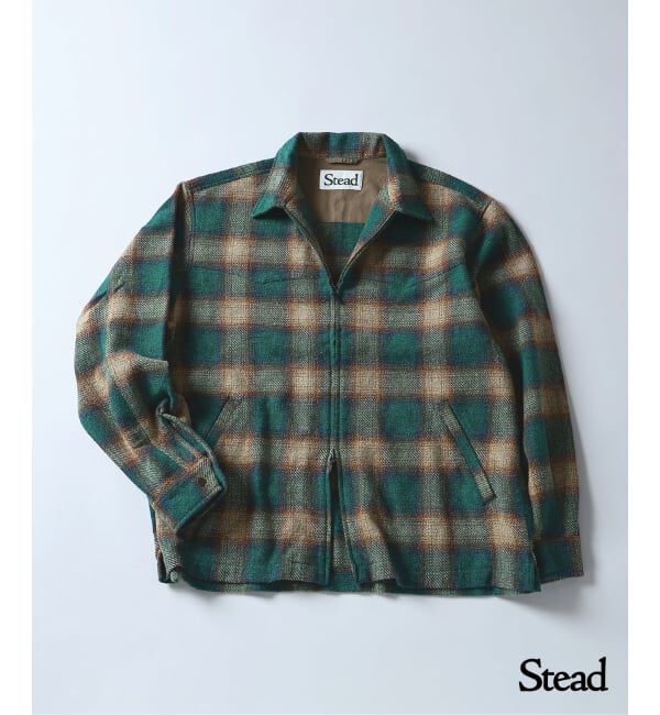 J.S.Homestead「Stead / T/C ネップ オンブレー ジップ アップ シャツ」|シャツ・ブラウス|