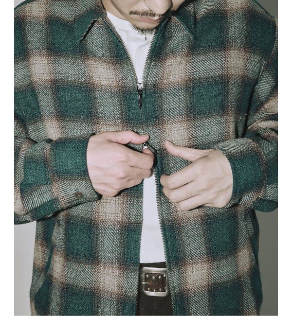 J.S.Homestead「Stead / T/C ネップ オンブレー ジップ アップ シャツ」|シャツ・ブラウス|