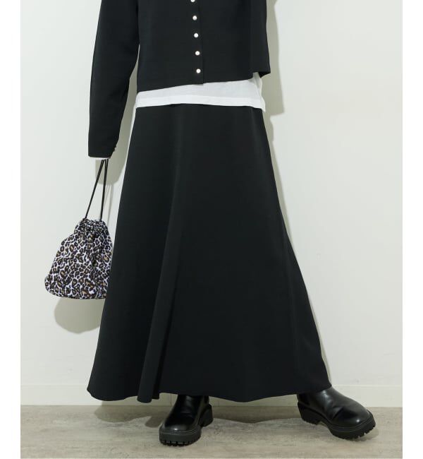 JOURNAL STANDARD relume「《追加》ウォッシャブルダブルフェイスフレアスカート」|スカート|ブラック