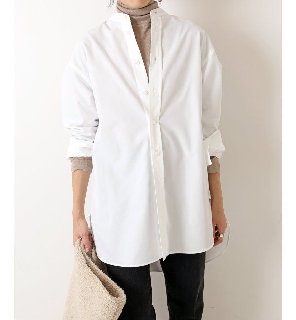 Spick and Span「クリアコットンスタンドカラーシャツ」|シャツ・ブラウス|