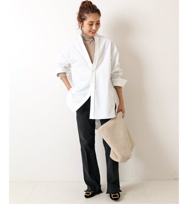 Spick and Span「クリアコットンスタンドカラーシャツ」|シャツ・ブラウス|