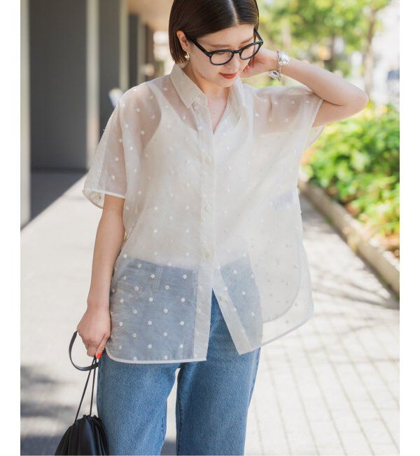 Spick and Span「シアードットサークルシャツ」|シャツ・ブラウス|