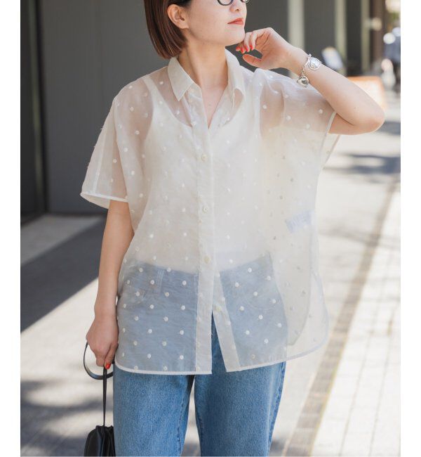 Spick and Span「シアードットサークルシャツ」|シャツ・ブラウス|