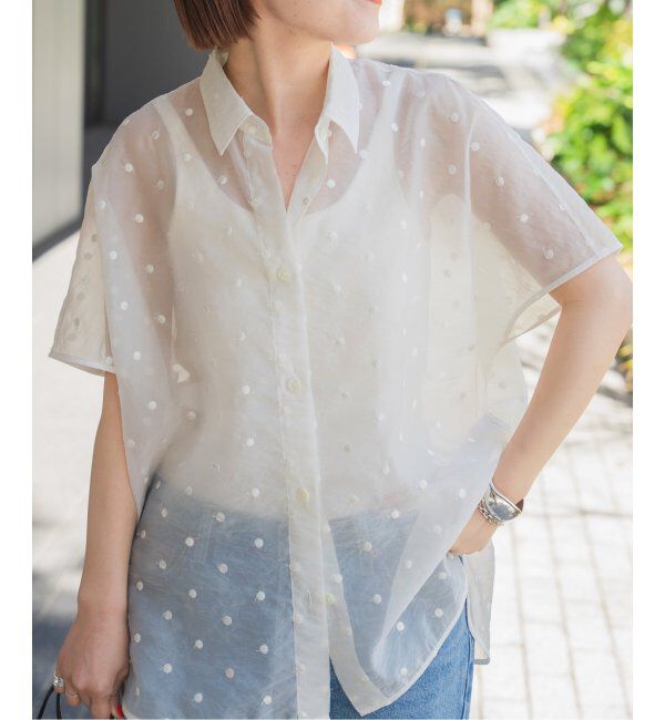 Spick and Span「シアードットサークルシャツ」|シャツ・ブラウス|