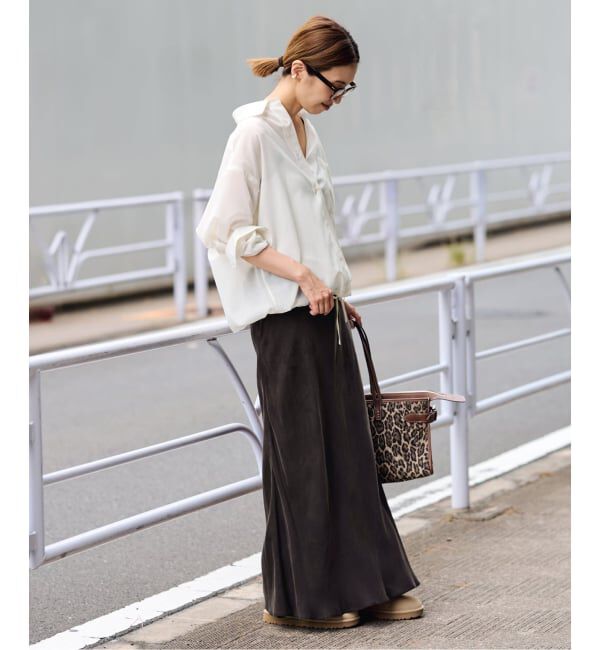 FRAMeWORK「≪追加≫シルキーキュプラバイアススカート」|スカート|