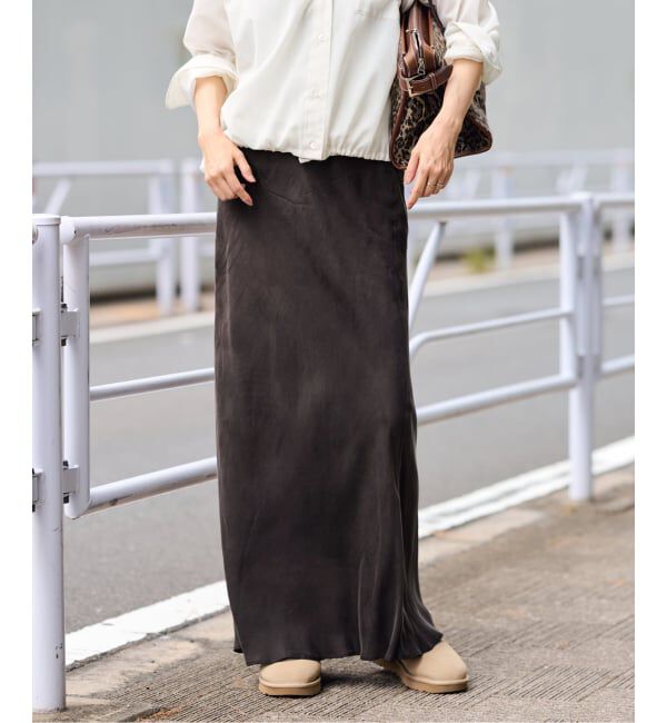 FRAMeWORK「≪追加≫シルキーキュプラバイアススカート」|スカート|
