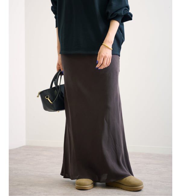 FRAMeWORK「≪追加≫シルキーキュプラバイアススカート」|スカート|