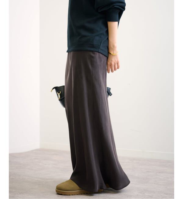FRAMeWORK「≪追加≫シルキーキュプラバイアススカート」|スカート|