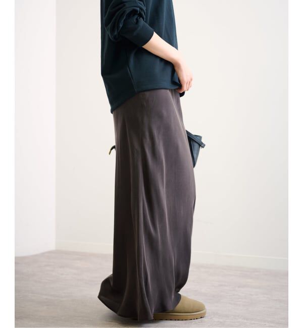 FRAMeWORK「≪追加≫シルキーキュプラバイアススカート」|スカート|