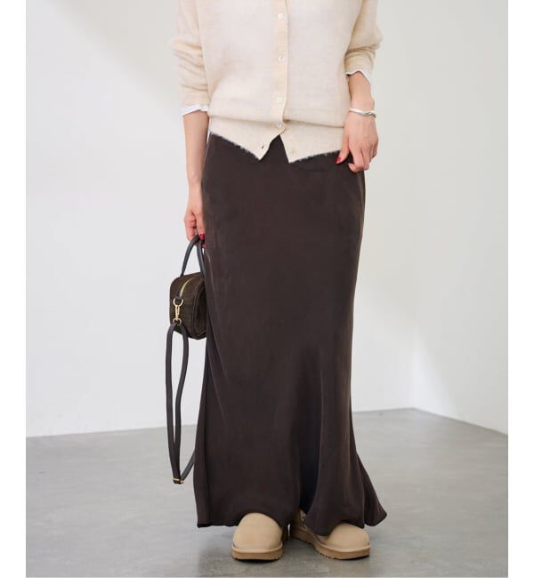 FRAMeWORK「≪追加≫シルキーキュプラバイアススカート」|スカート|