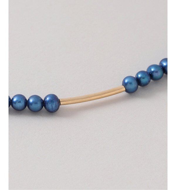 Lilas by Spick&Span「4パイプモチーフ3mmインディゴパールネックレス K10」|ネックレス|