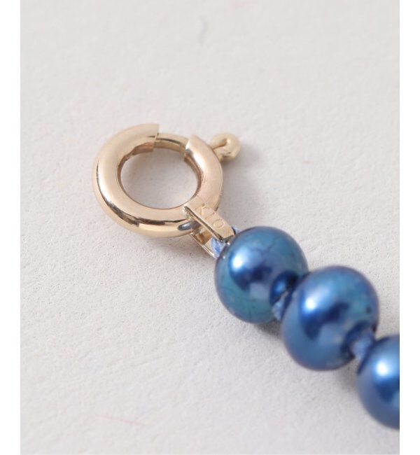 Lilas by Spick&Span「4パイプモチーフ3mmインディゴパールネックレス K10」|ネックレス|