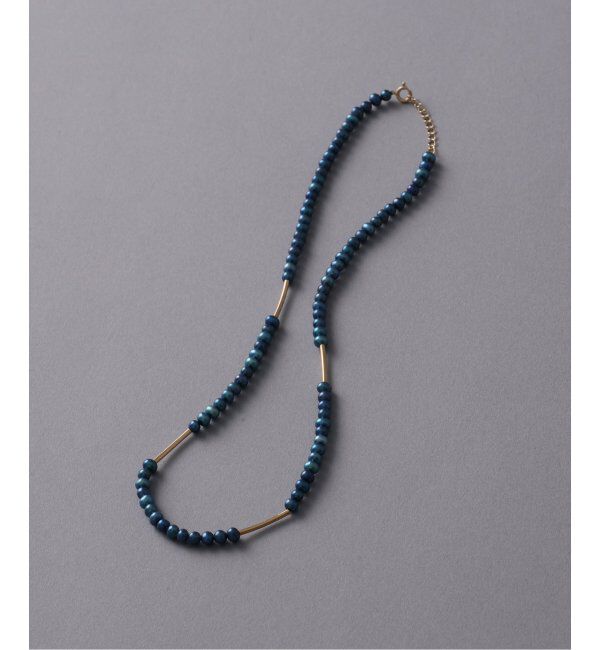 Lilas by Spick&Span「4パイプモチーフ3mmインディゴパールネックレス K10」|ネックレス|