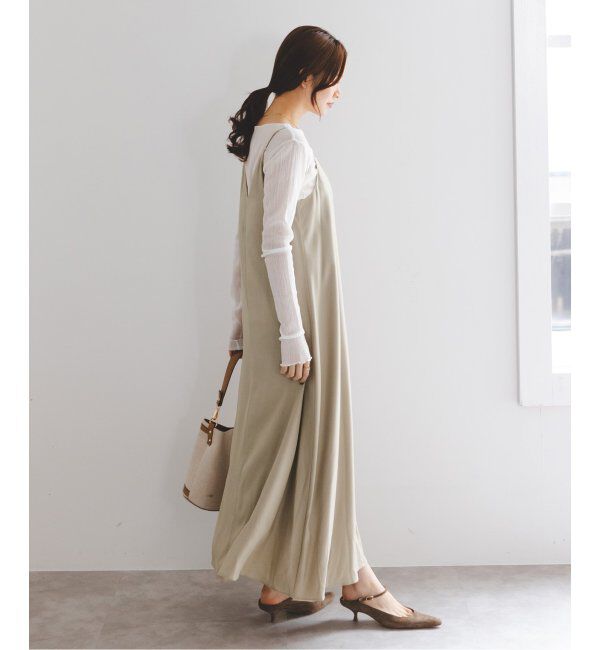 NOBLE「《追加》ビンテージツイルコンフォータブルキャミワンピース  6」|ワンピース|