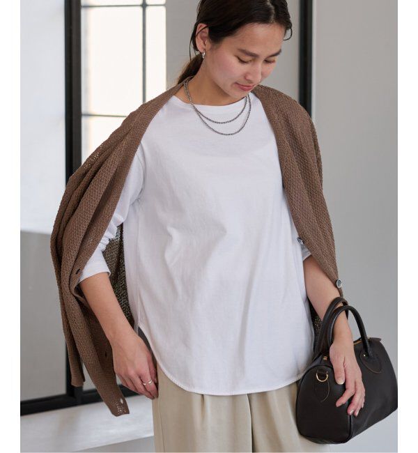 FRAMeWORK「≪追加≫コットン天竺ラウンドヘム3」|Tシャツ・カットソー|ホワイト