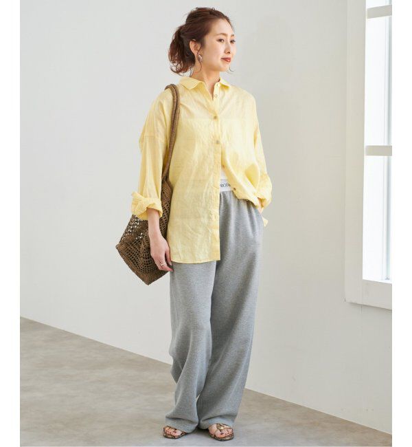 Spick and Span「《追加》80リネンカシュクールビッグシャツ」|シャツ・ブラウス|