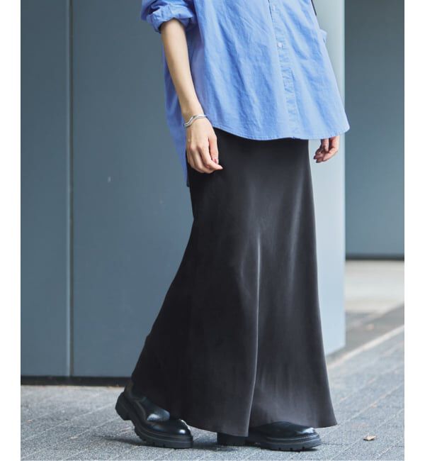FRAMeWORK「≪追加≫シルキーキュプラバイアススカート」|スカート|