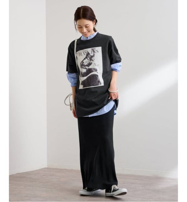 FRAMeWORK「≪追加≫シルキーキュプラバイアススカート」|スカート|