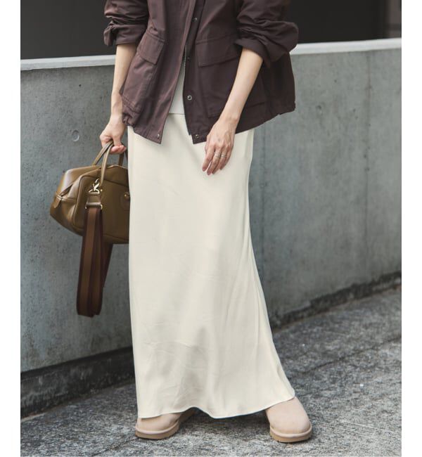 FRAMeWORK「≪追加≫シルキーキュプラバイアススカート」|スカート|