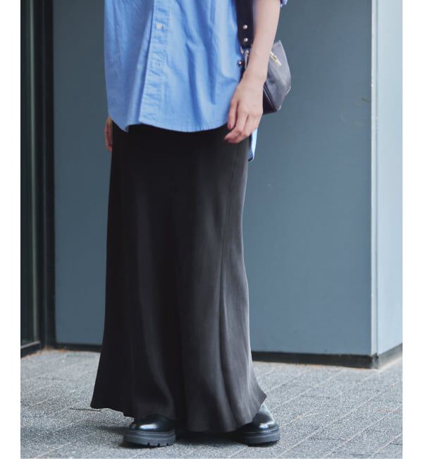 FRAMeWORK「≪追加≫シルキーキュプラバイアススカート」|スカート|