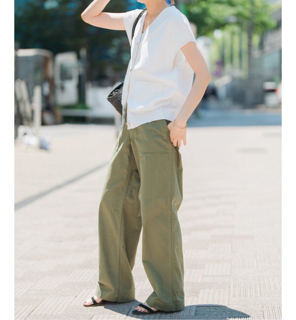 Spick and Span「《WEB限定 / 追加》ウォッシャブルVネックニットベスト」|ベスト・ジレ|