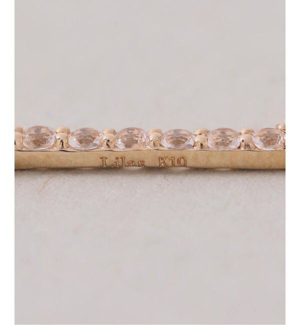 Lilas by Spick&Span「arrowラインホワイトトパーズネックレス K10」|ネックレス|