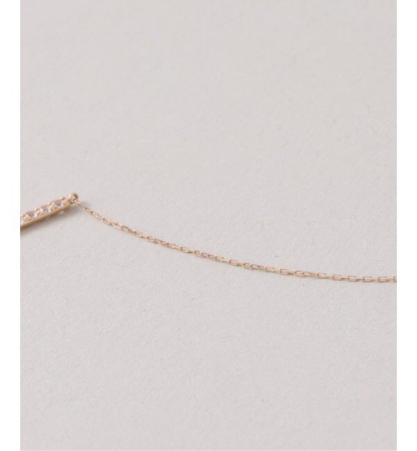 Lilas by Spick&Span「arrowラインホワイトトパーズネックレス K10」|ネックレス|