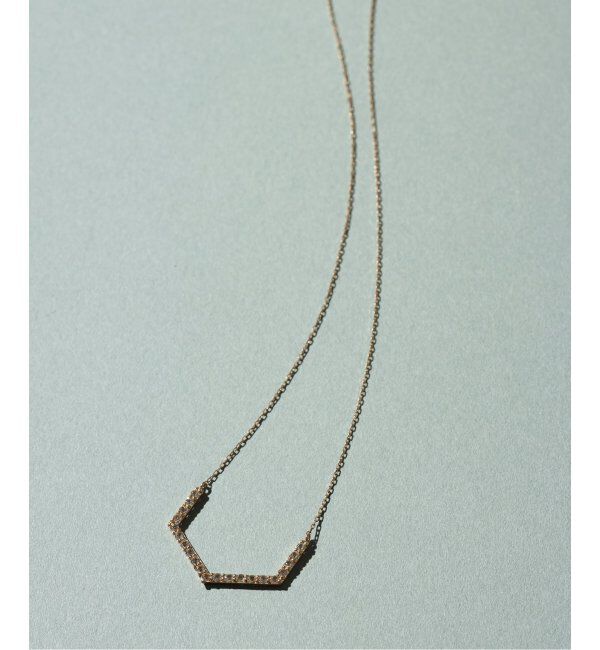 Lilas by Spick&Span「arrowラインホワイトトパーズネックレス K10」|ネックレス|