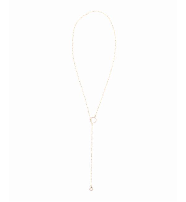 Lilas by Spick&Span「ヘキサゴンモチーフペーパークリップチェーン45cmネックレス K10」|ネックレス|