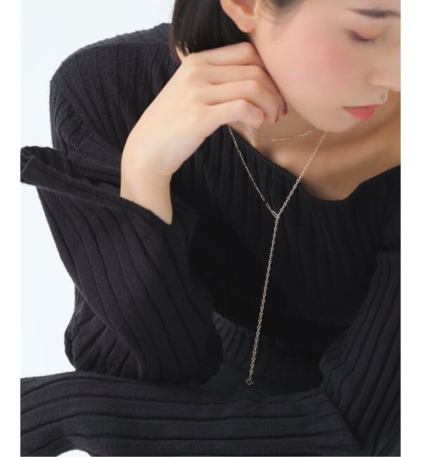 Lilas by Spick&Span「ヘキサゴンモチーフペーパークリップチェーン45cmネックレス K10」|ネックレス|