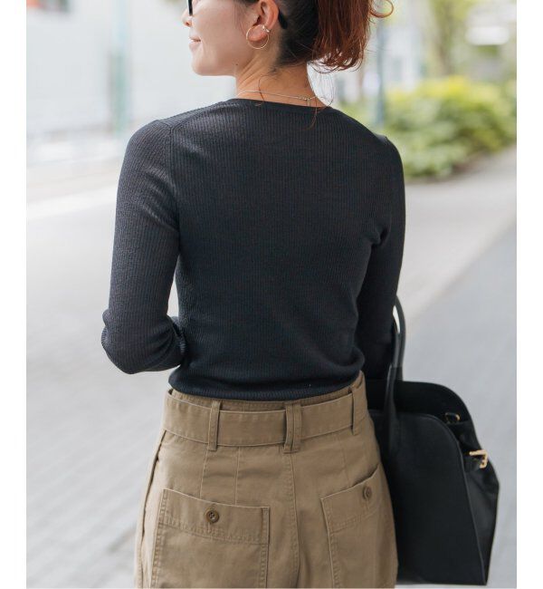 Spick and Span「ウォッシャブルシアーリブニット」|ニット・セーター|