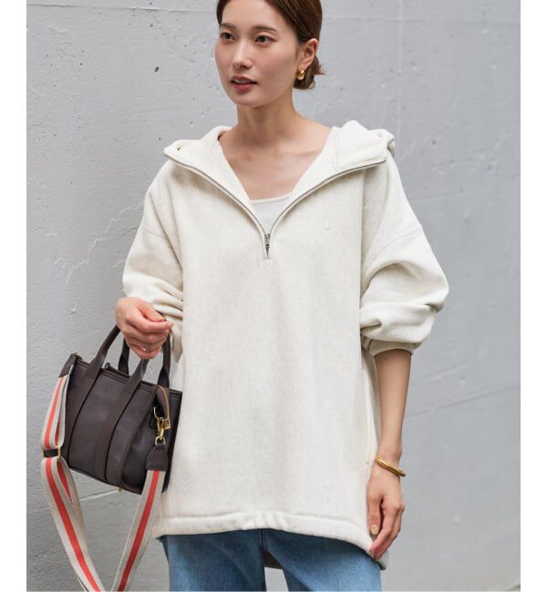 FRAMeWORK「Champion 別注REVERSE WEAVE11.5OZフードハーフジップドロストプルオーバー」|スウェット・ジャージ|