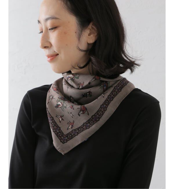 FRAMeWORK「Vincenzo Miozza/ヴィンセンツォ ミオッツァ duck プリントスカーフ」|バンダナ・スカーフ|