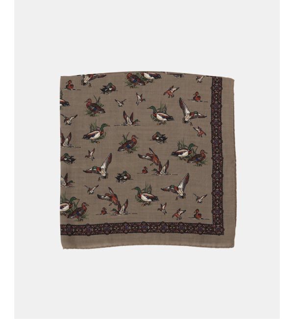FRAMeWORK「Vincenzo Miozza/ヴィンセンツォ ミオッツァ duck プリントスカーフ」|バンダナ・スカーフ|