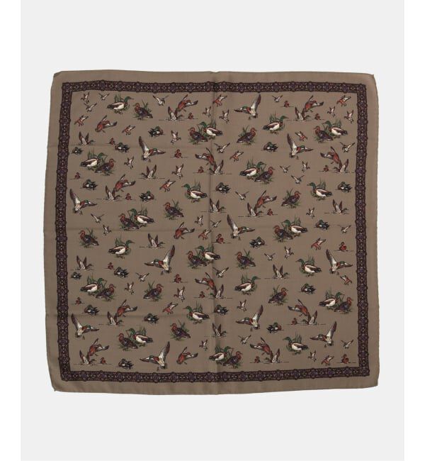 FRAMeWORK「Vincenzo Miozza/ヴィンセンツォ ミオッツァ duck プリントスカーフ」|バンダナ・スカーフ|