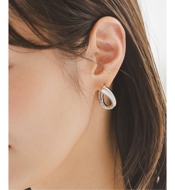 NOBLE「PETIT MOMENTS/プティモーメント Pear Hoops」|ピアス|シルバー